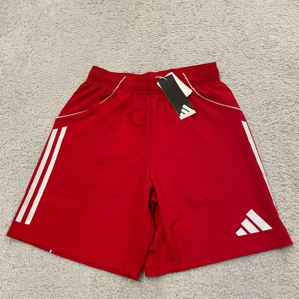NWT Adidas Tiro 25 Training Short Mens Small Red White Stripes Drawstring JP4743